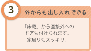 ポイント3　外からも出し入れできる